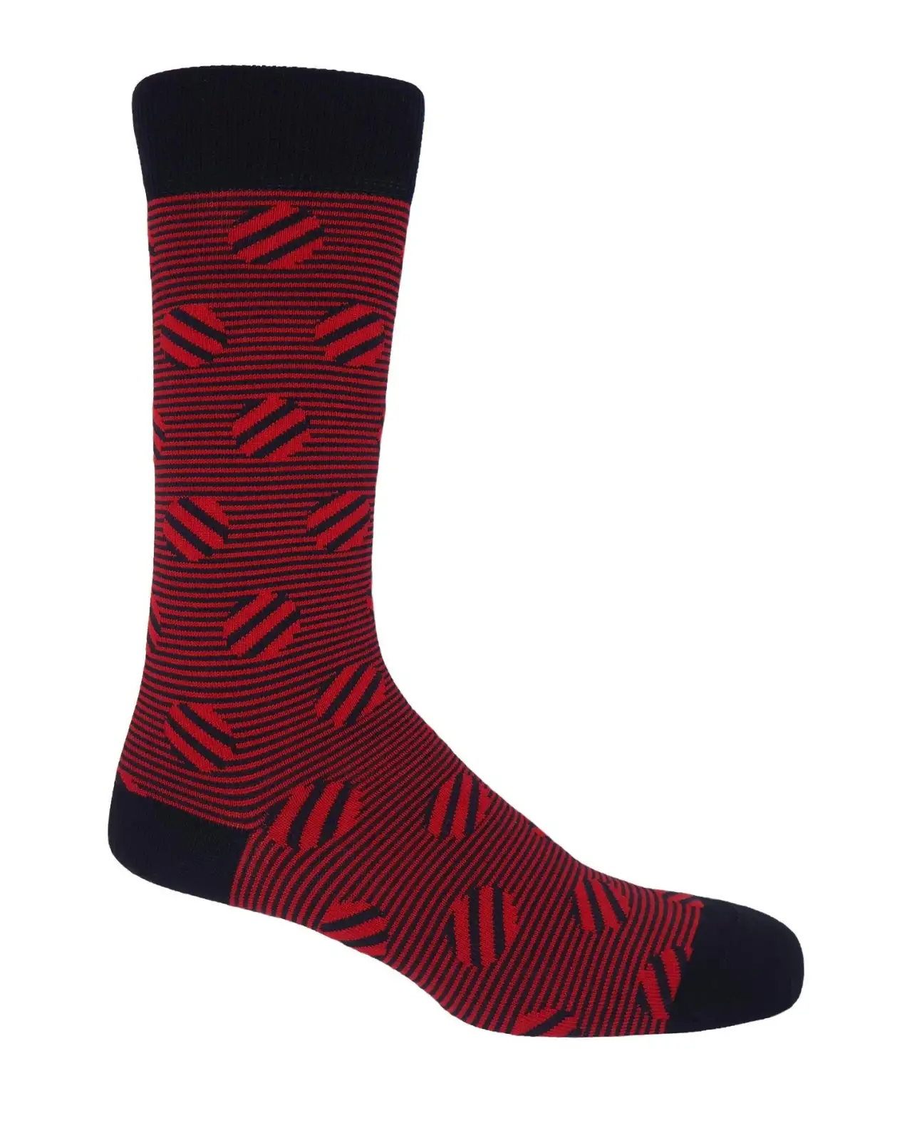 Men PEPER HAROW Polka Stripe Mens Socks - Cherry £16.00