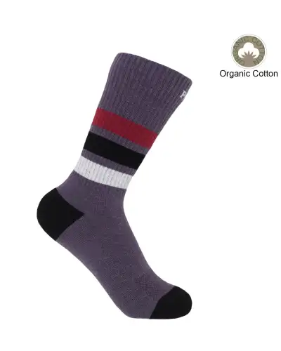 Women PEPER HAROW Striped Organic Womens Sport Socks - Mauve £15.00