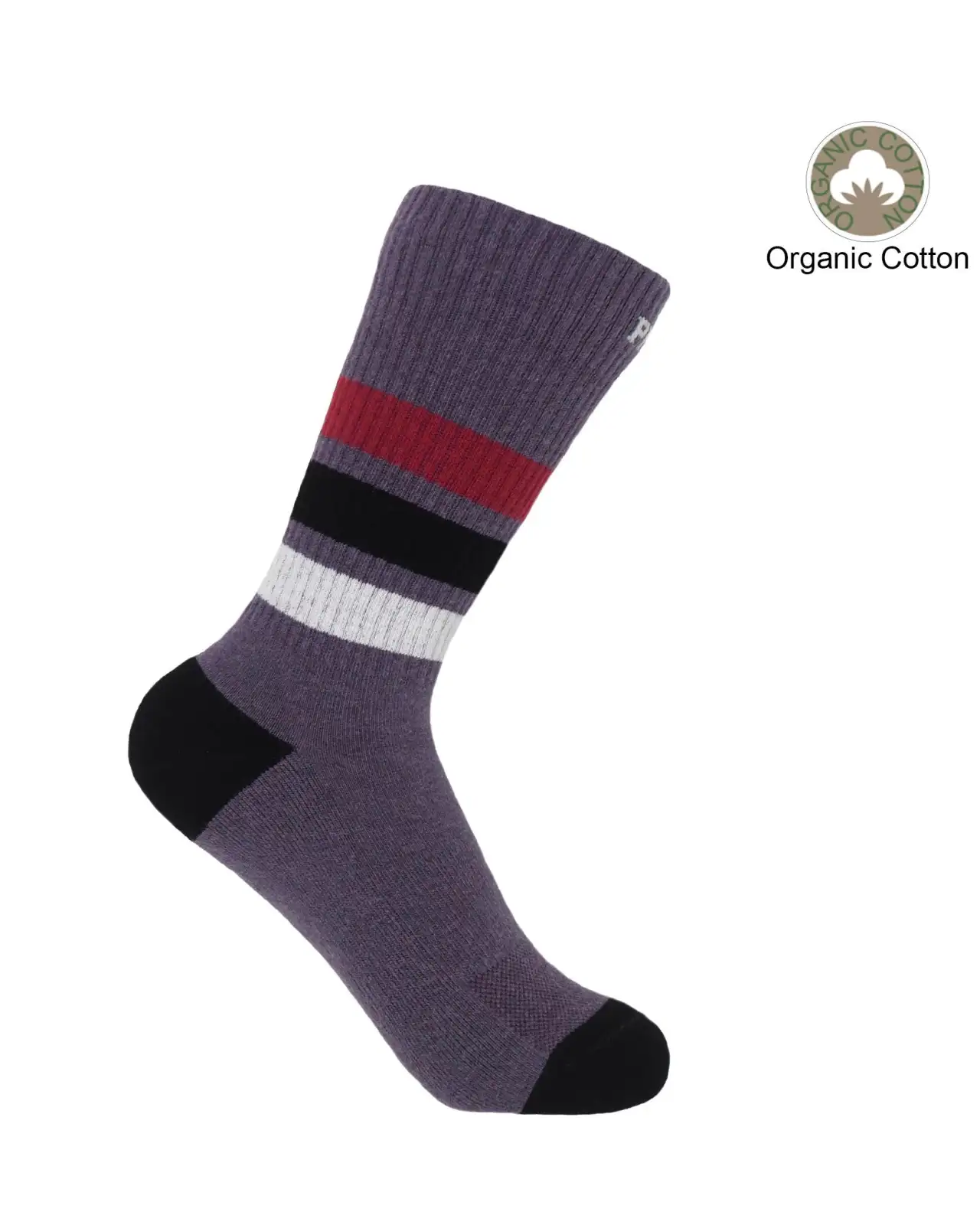 Women PEPER HAROW Striped Organic Womens Sport Socks - Mauve £15.00