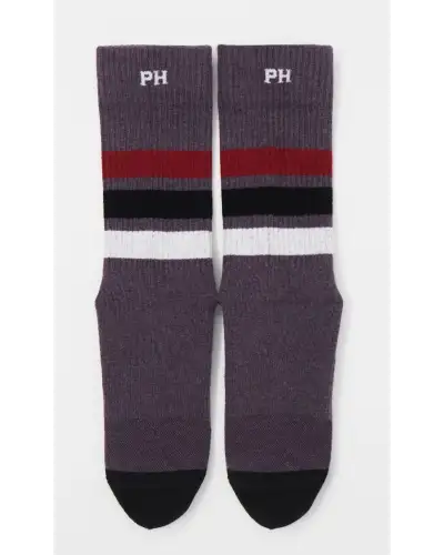 Women PEPER HAROW Striped Organic Womens Sport Socks - Mauve £15.00