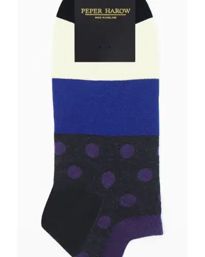 Men PEPER HAROW Mayfair Mens Trainer Socks - Purple £13.00