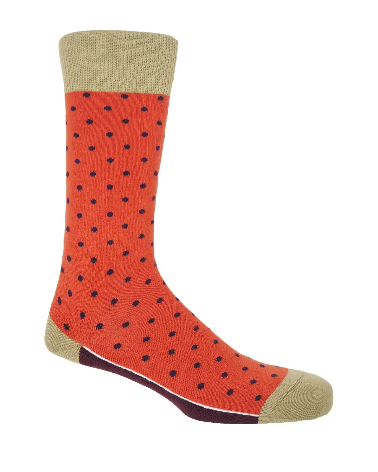 Men PEPER HAROW Pin Polka Mens Socks - Orange £16.00