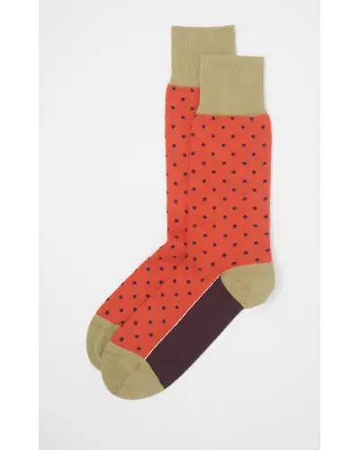 Men PEPER HAROW Pin Polka Mens Socks - Orange £16.00