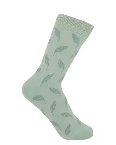 Women PEPER HAROW Leaf Womens Socks - Mint £15.00