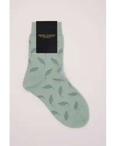Women PEPER HAROW Leaf Womens Socks - Mint £15.00