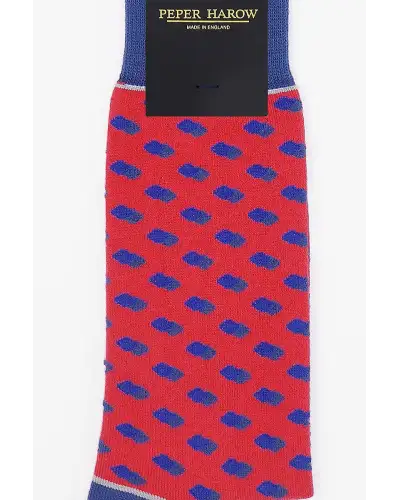 Men PEPER HAROW Disruption Mens Socks - Scarlet £16.00