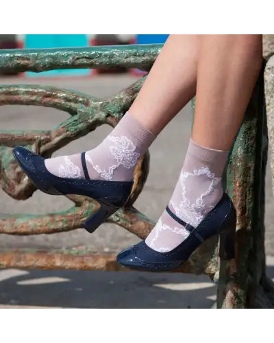 Women PEPER HAROW Delicate Womens Socks - Mink £15.00