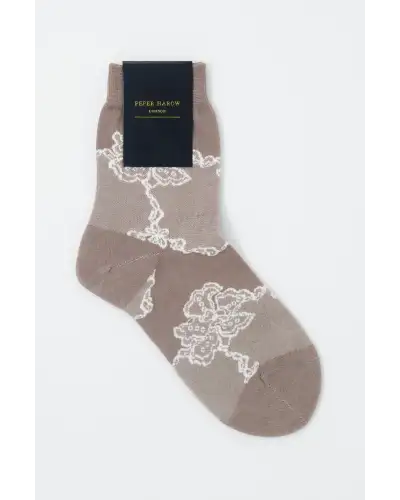 Women PEPER HAROW Delicate Womens Socks - Mink £15.00