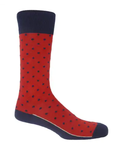 Men PEPER HAROW Pin Polka Mens Socks - Apple £16.00