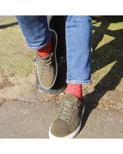 Men PEPER HAROW Pin Polka Mens Socks - Apple £16.00