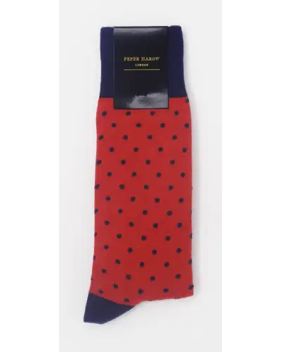 Men PEPER HAROW Pin Polka Mens Socks - Apple £16.00