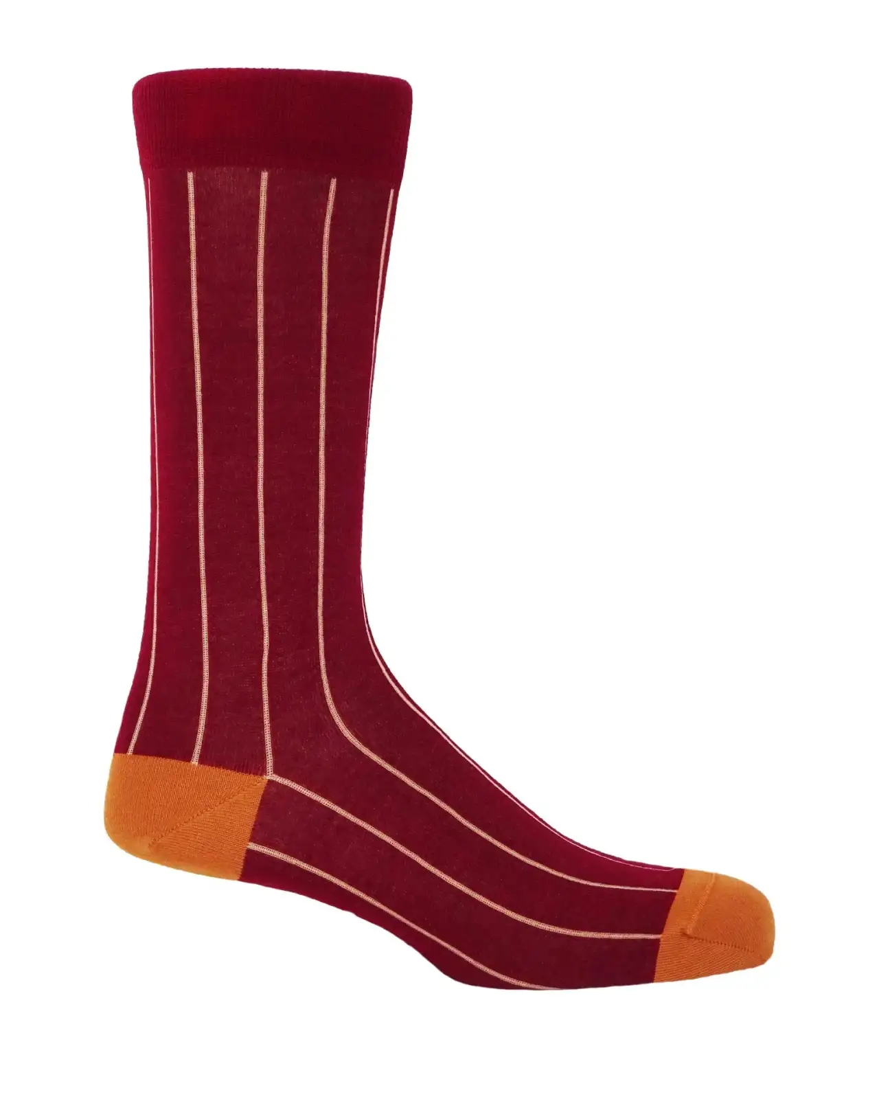Men PEPER HAROW Pin Stripe Mens Socks - Crimson £16.00