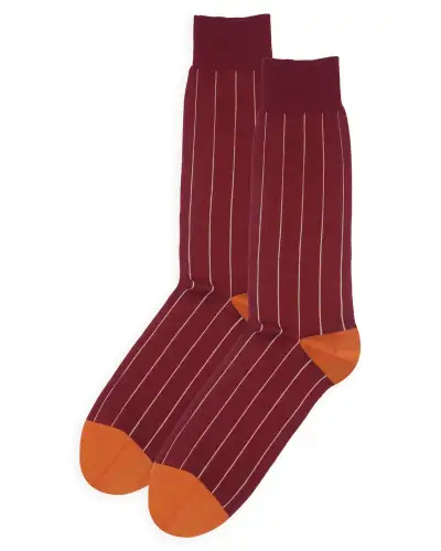 Men PEPER HAROW Pin Stripe Mens Socks - Crimson £16.00
