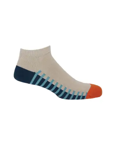 Men PEPER HAROW Welford Mens Trainer Socks - Stone £13.00