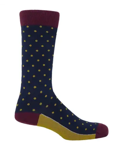 Men PEPER HAROW Pin Polka Mens Socks - Denim £16.00