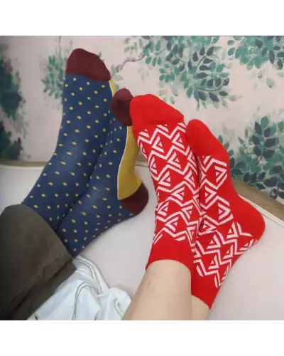 Men PEPER HAROW Pin Polka Mens Socks - Denim £16.00