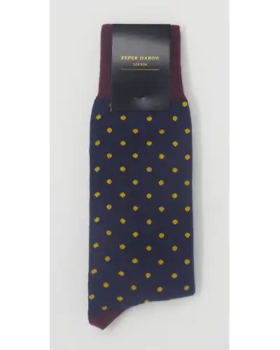 Men PEPER HAROW Pin Polka Mens Socks - Denim £16.00