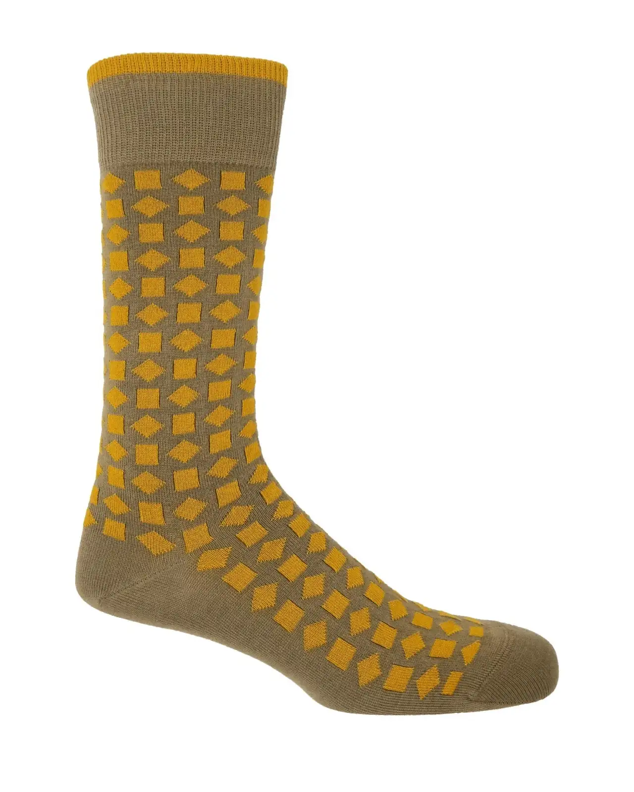 Men PEPER HAROW Diamonds Mens Socks - Mustard £16.00