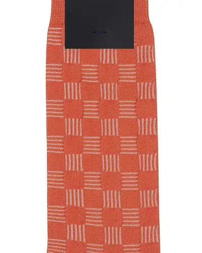 Men PEPER HAROW Battenberg Mens Socks - Salmon £16.00