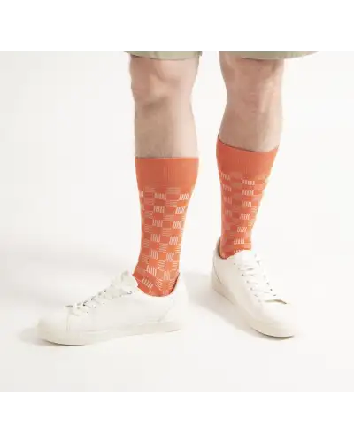 Men PEPER HAROW Battenberg Mens Socks - Salmon £16.00