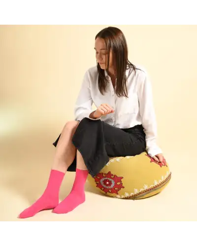 Women PEPER HAROW Indulgent Cashmere Womens Socks - Hot Pink £18.00