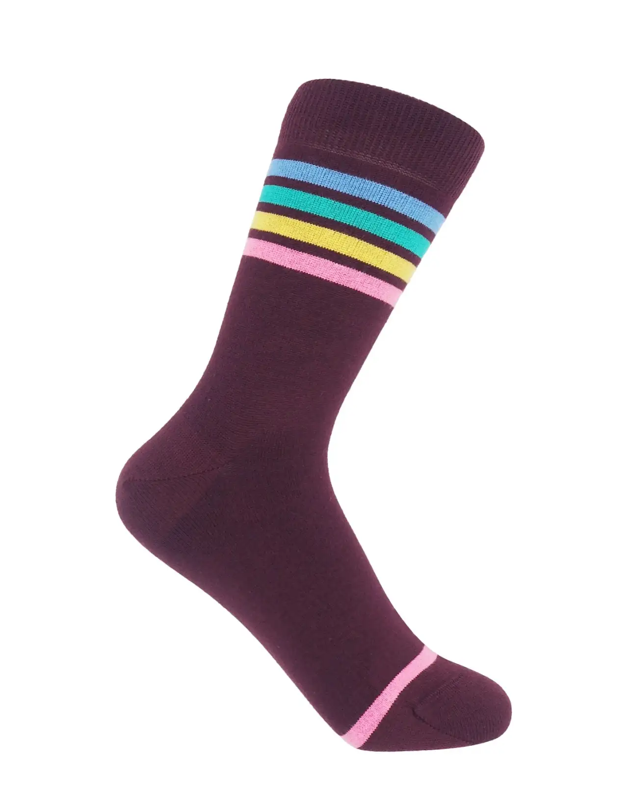 Women PEPER HAROW Mix Tape Womens Socks - Maroon £15.00
