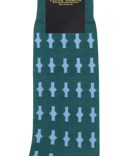 Men PEPER HAROW Eton Mens Socks - Teal £16.00