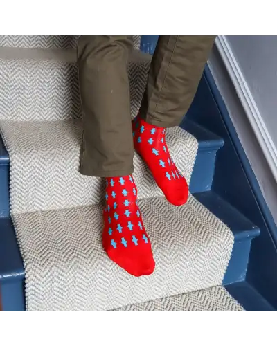 Men PEPER HAROW Eton Mens Socks - Red £16.00
