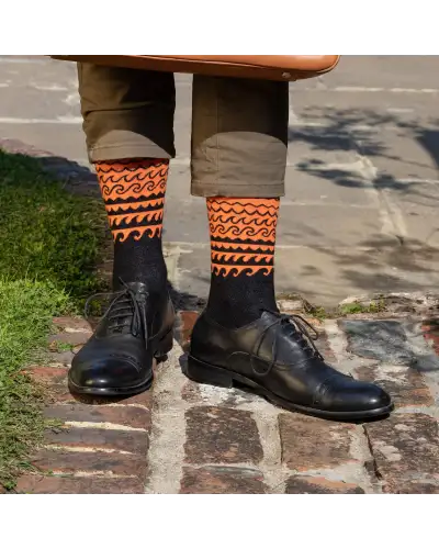 Men PEPER HAROW Wave Mens Socks - Orange £17.00