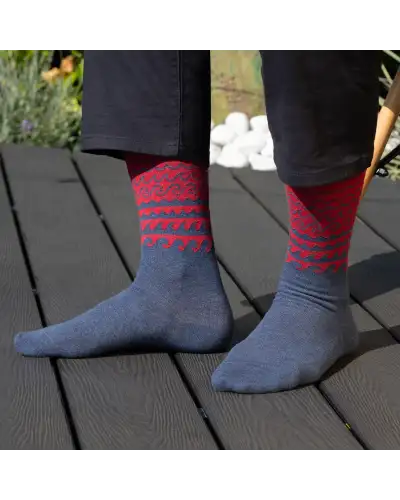 Men PEPER HAROW Wave Mens Socks - Red £17.00