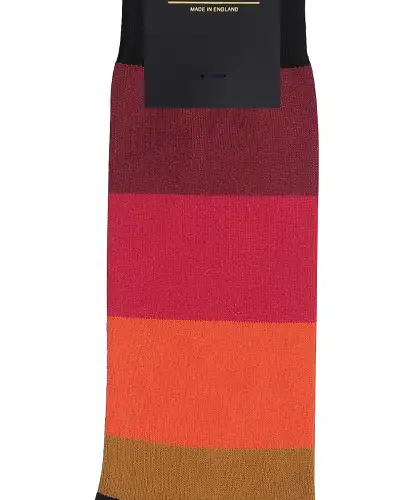 Men PEPER HAROW Block Stripe Mens Socks - Volcano £16.00