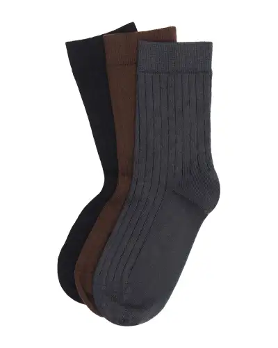 Women PEPER HAROW 3 Pack Essential Womens Socks - Stone £29.00