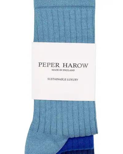 Men PEPER HAROW 3 Pack Essential Mens Socks - Azure £36.00