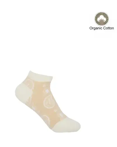 Women PEPER HAROW Paisley Womens Trainer Socks - Beige £11.00