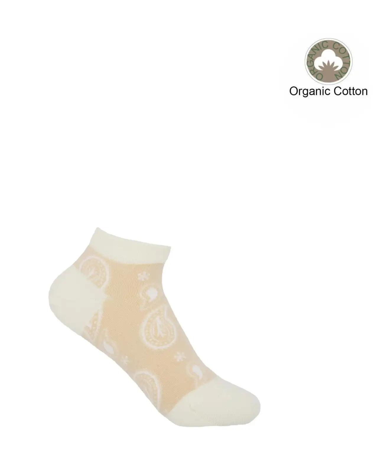 Women PEPER HAROW Paisley Womens Trainer Socks - Beige £11.00