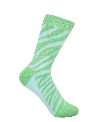 Women PEPER HAROW Zebra Womens Socks - Green £15.00