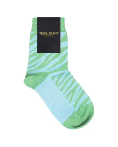Women PEPER HAROW Zebra Womens Socks - Green £15.00