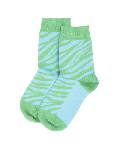 Women PEPER HAROW Zebra Womens Socks - Green £15.00