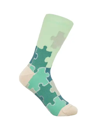 Women PEPER HAROW Jigsaw Womens Socks - Green £15.00