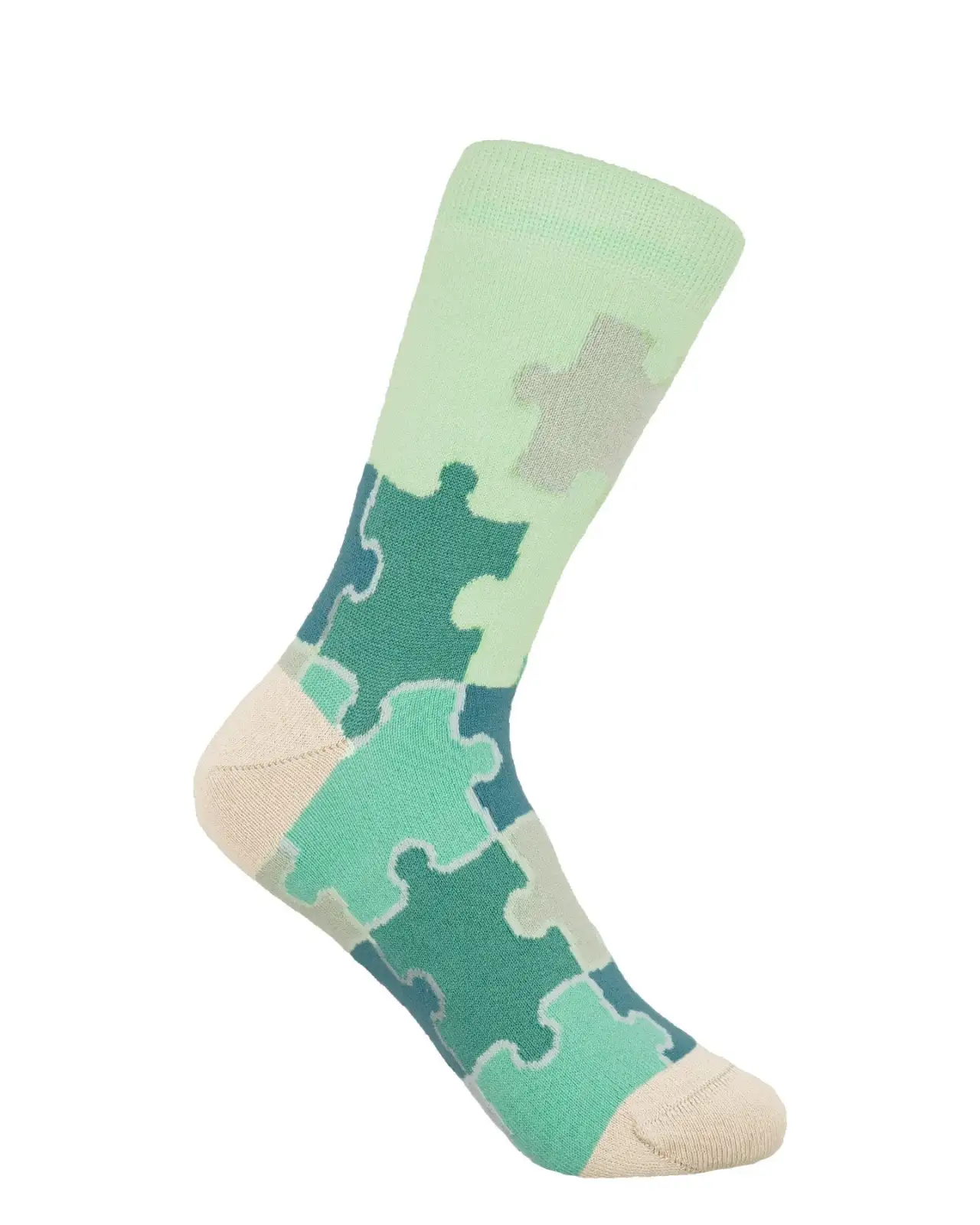 Women PEPER HAROW Jigsaw Womens Socks - Green £15.00