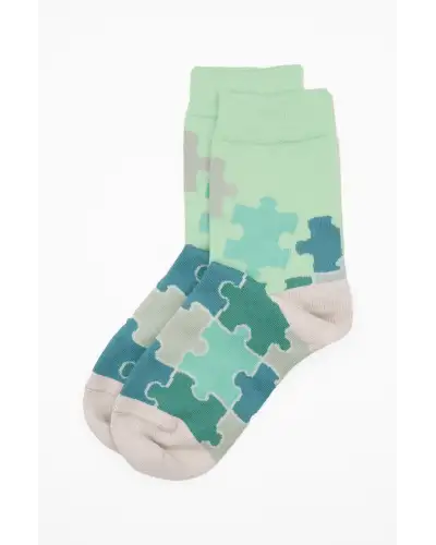 Women PEPER HAROW Jigsaw Womens Socks - Green £15.00