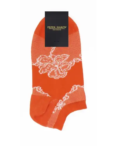 Women PEPER HAROW Delicate Womens Trainer Socks - Orange £11.00