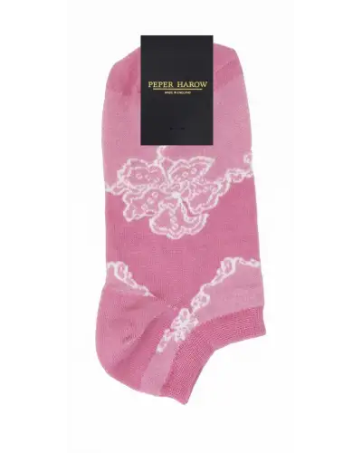 Women PEPER HAROW Delicate Womens Trainer Socks - Pink £11.00