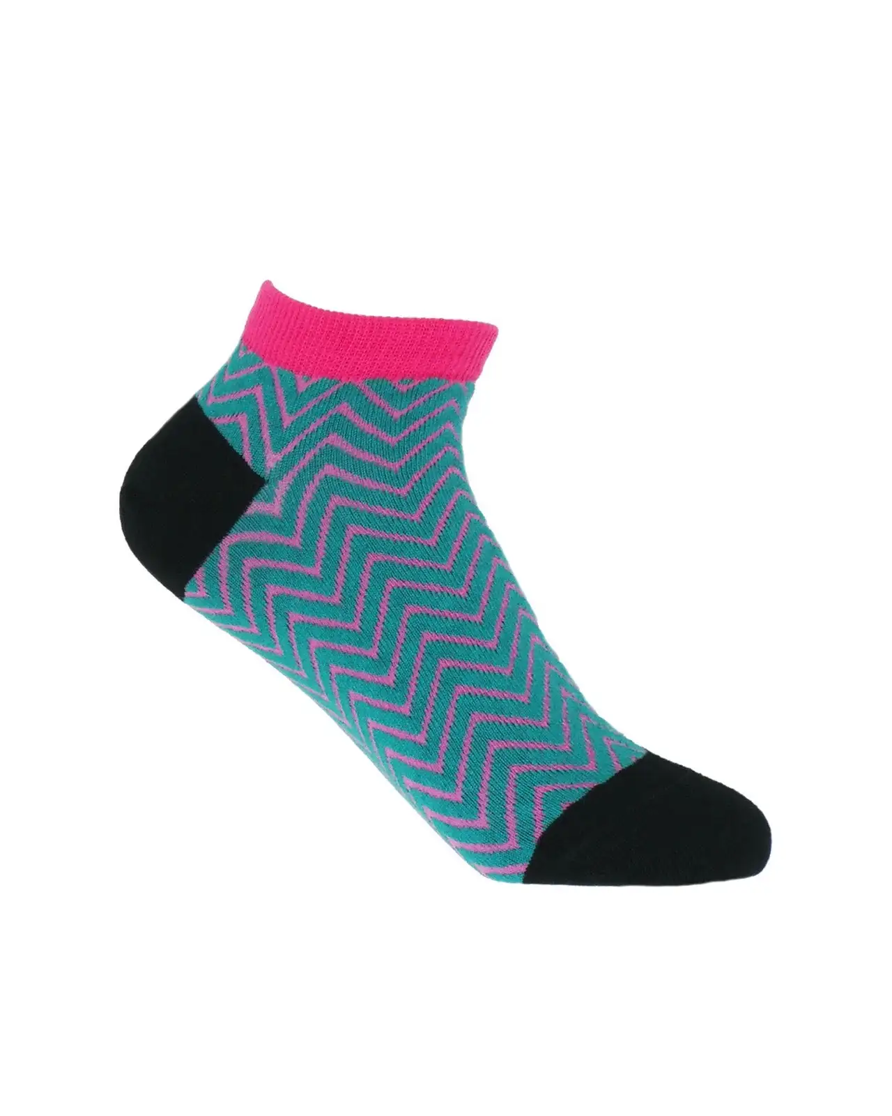 Women PEPER HAROW Zigzag Womens Trainer Socks - Teal £11.00