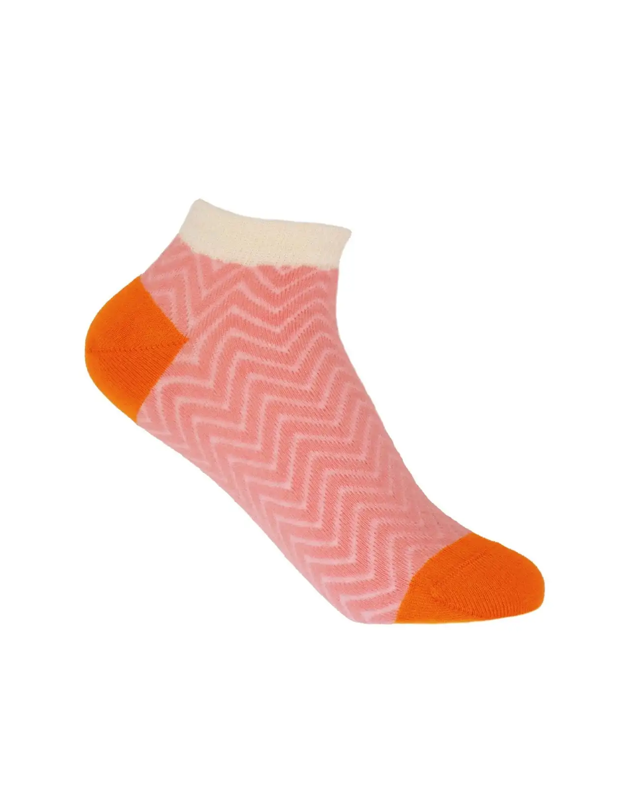 Women PEPER HAROW Zigzag Womens Trainer Socks - Pink £11.00