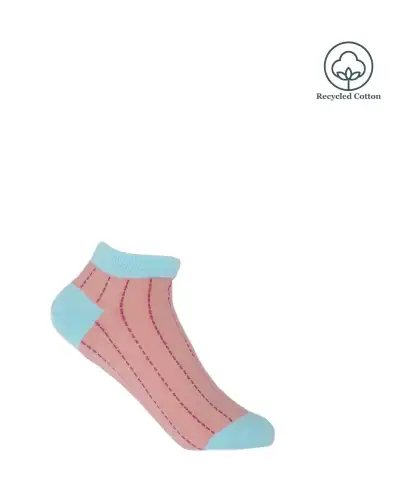 Women PEPER HAROW Dash Womens Trainer Socks - Pink £11.00