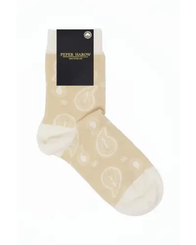 Women PEPER HAROW Paisley Womens Socks - Beige £15.00