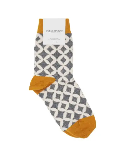 Women PEPER HAROW Mosaic Womens Socks - Grey £13.00