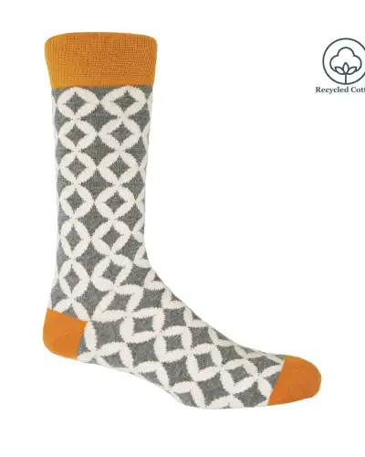 Men PEPER HAROW Mosaic Mens Socks - Grey £14.00
