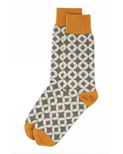 Men PEPER HAROW Mosaic Mens Socks - Grey £14.00